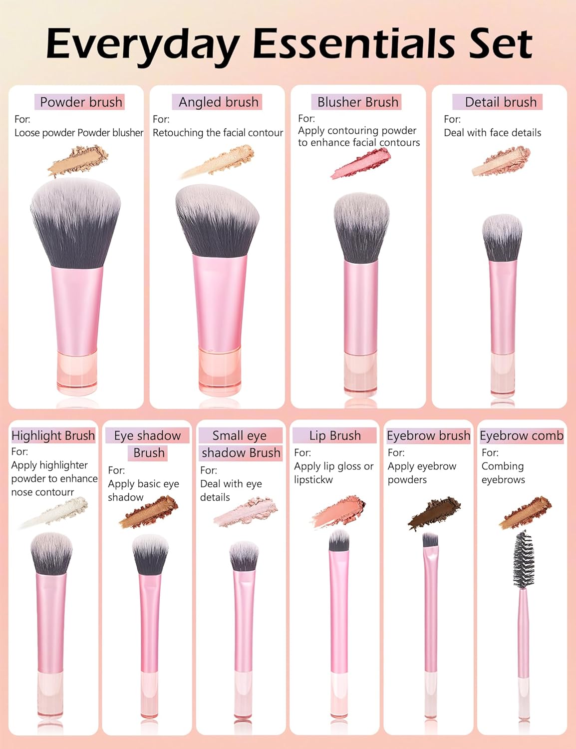 Mini Brush Set - 10Pcs